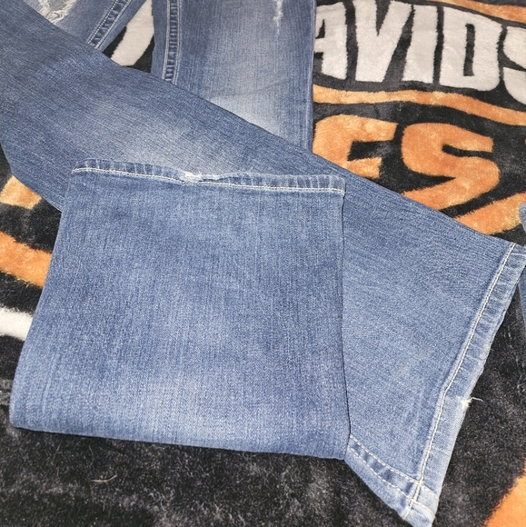 Gifted FREE with Purchase ⭐️ D-9 Joplin Distressed Flare Jeans 27 - Picture 6 of 16